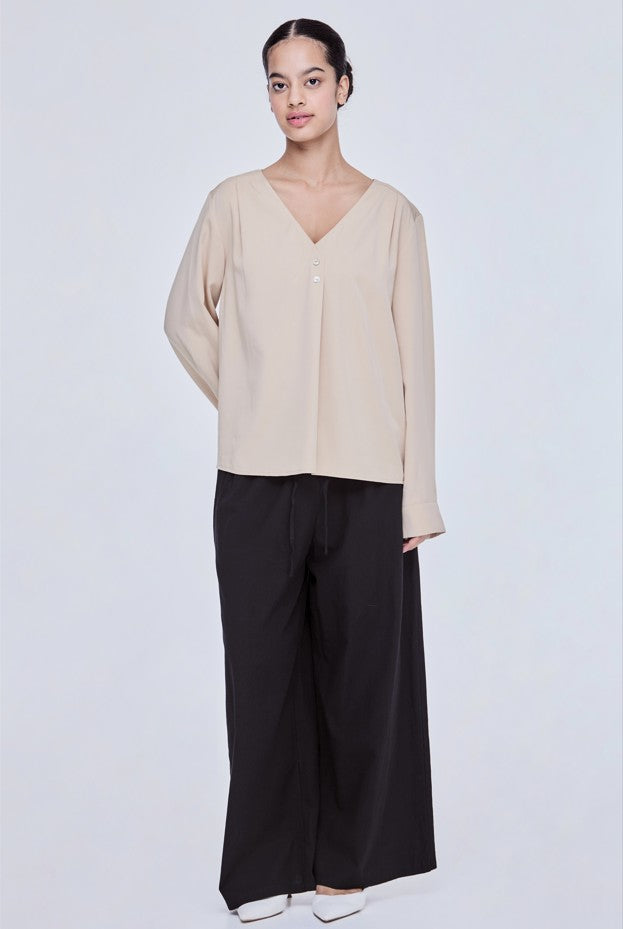 Front Pleated Blouse