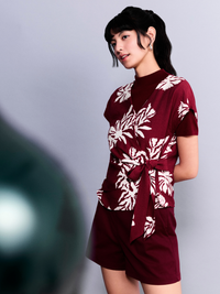 Floral Surplice Magyar Top