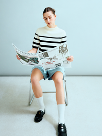 Uneven Stripe Knit Top