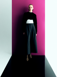 Pleated Flare Pants
