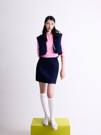 Quilted Denim Puffer Vest