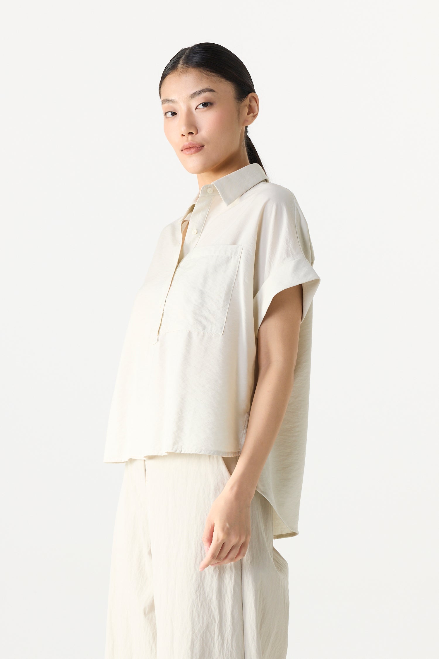 Half Placket Magyar Blouse