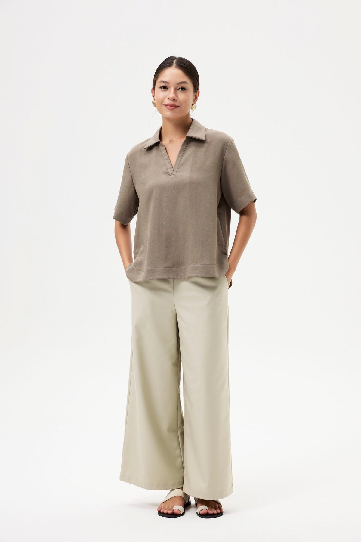 Relaxed Open Collared Shirt