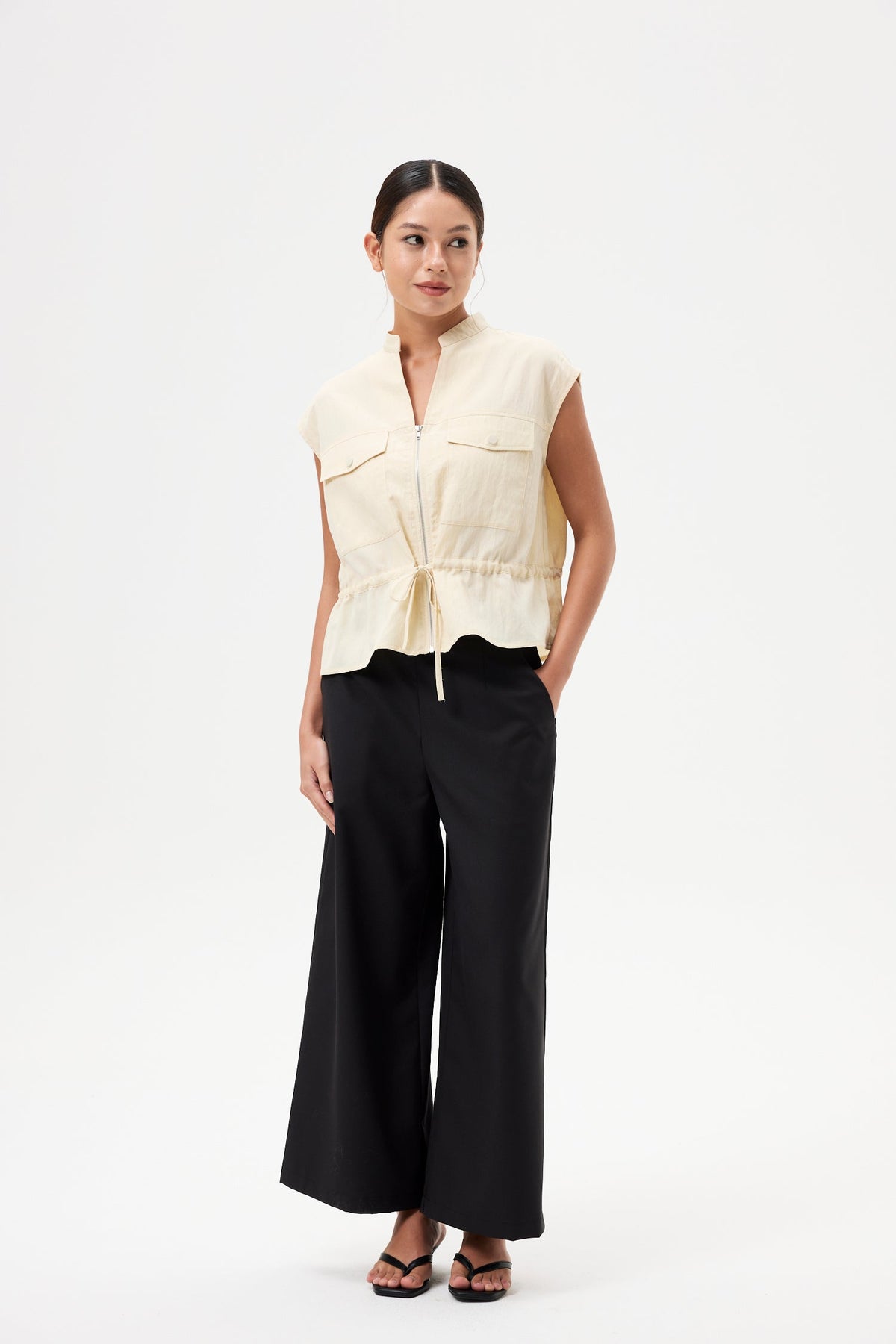 Collared Cargo Vest Top
