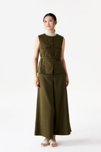 Belted Woven Vest Top