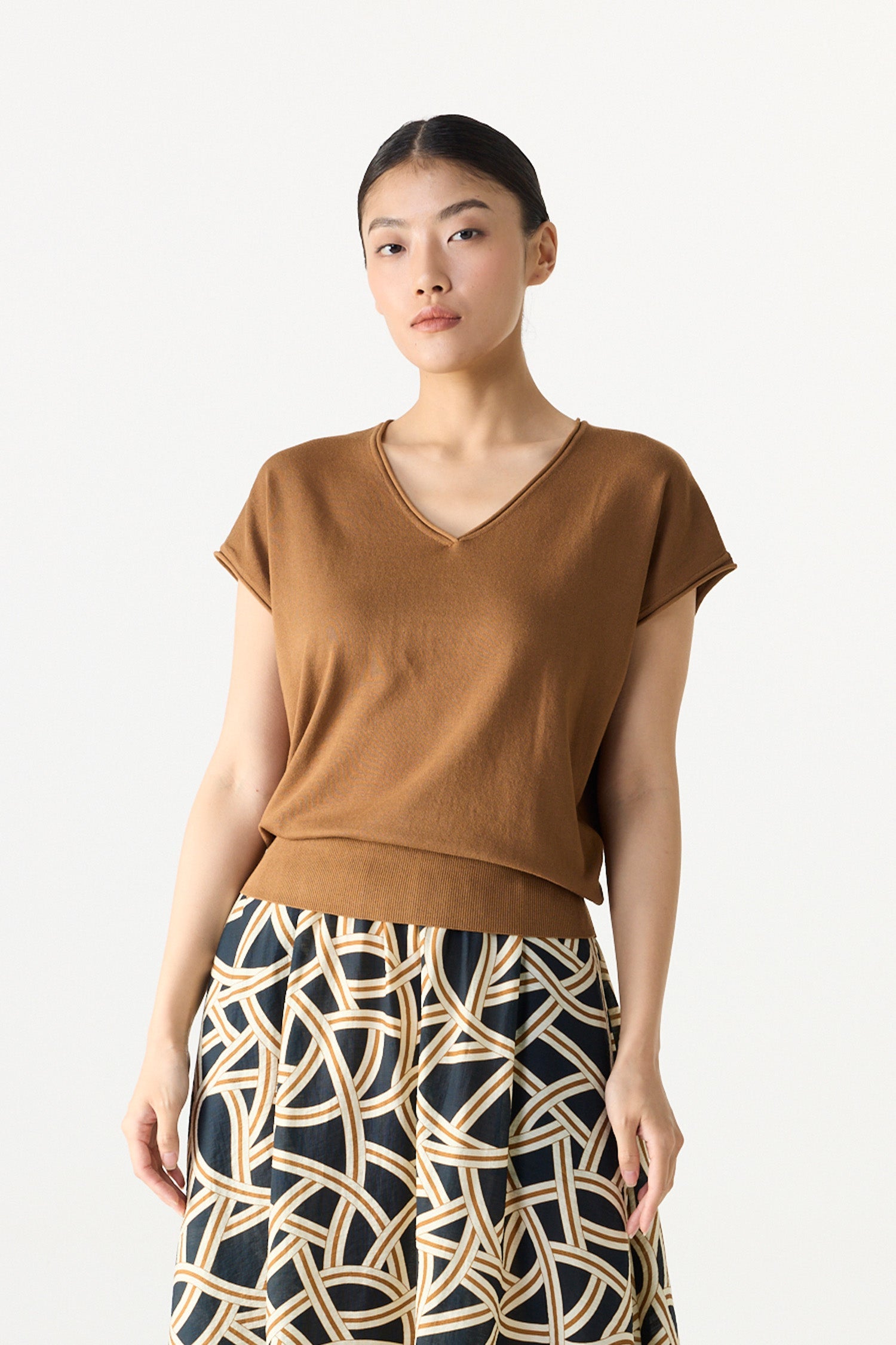 V-Neck Magyar Knit Top
