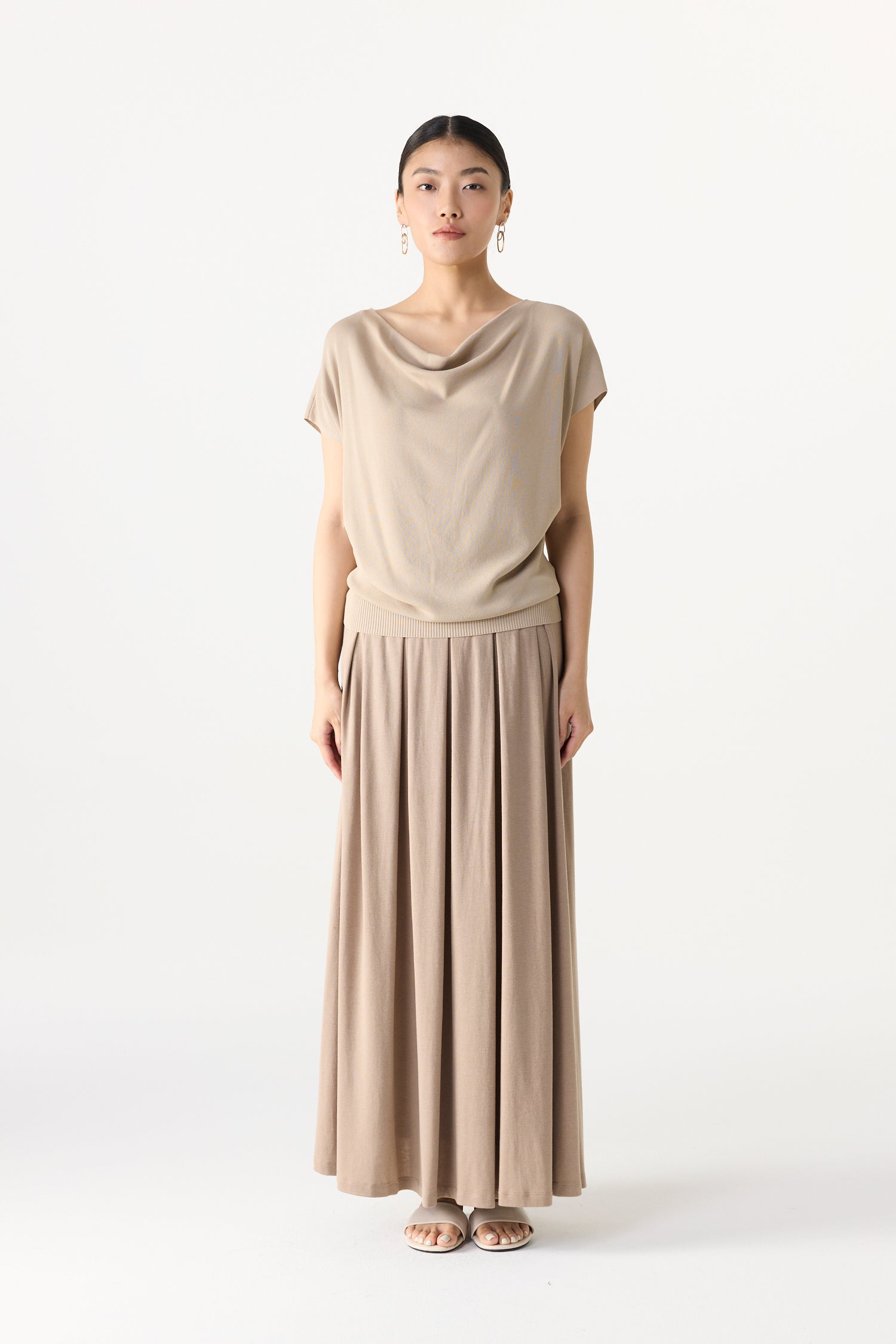 Cowl Neck Magyar Knit Top