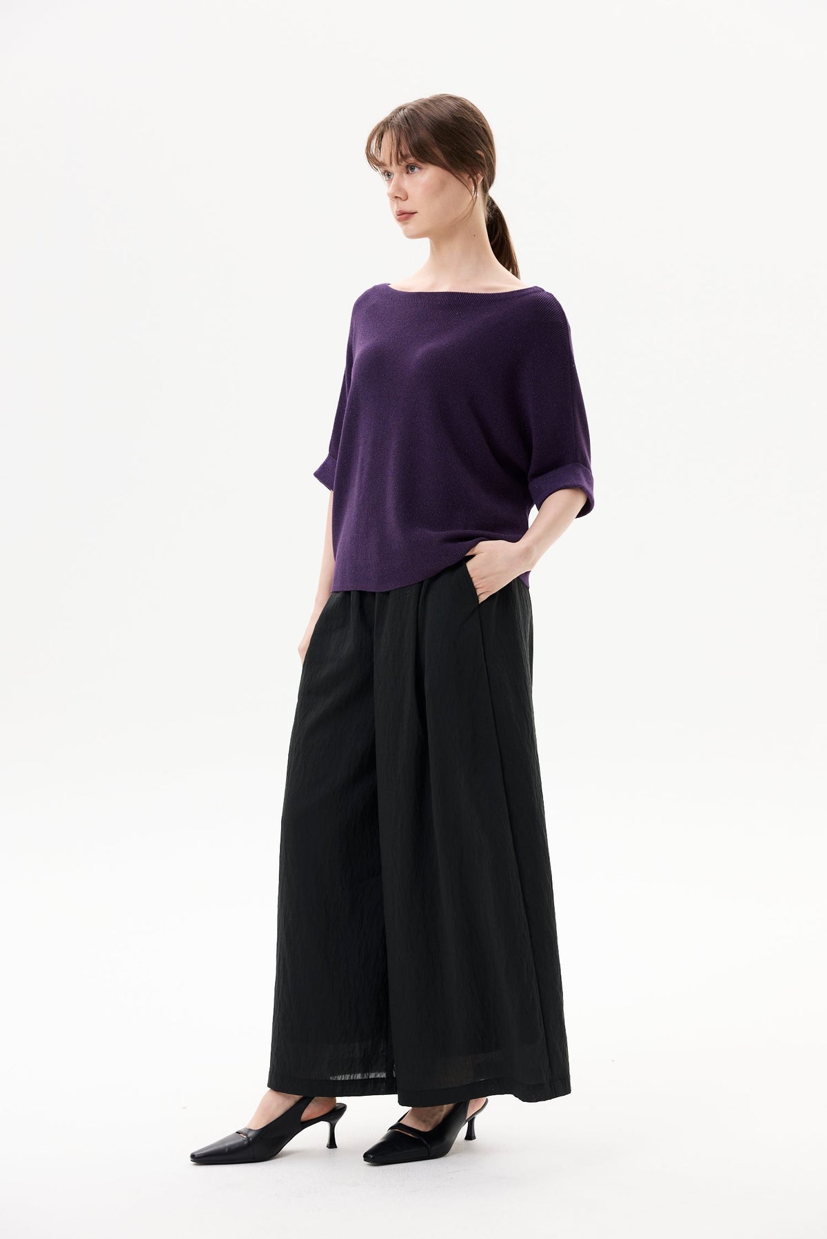 Elasticated Wide Leg Pants