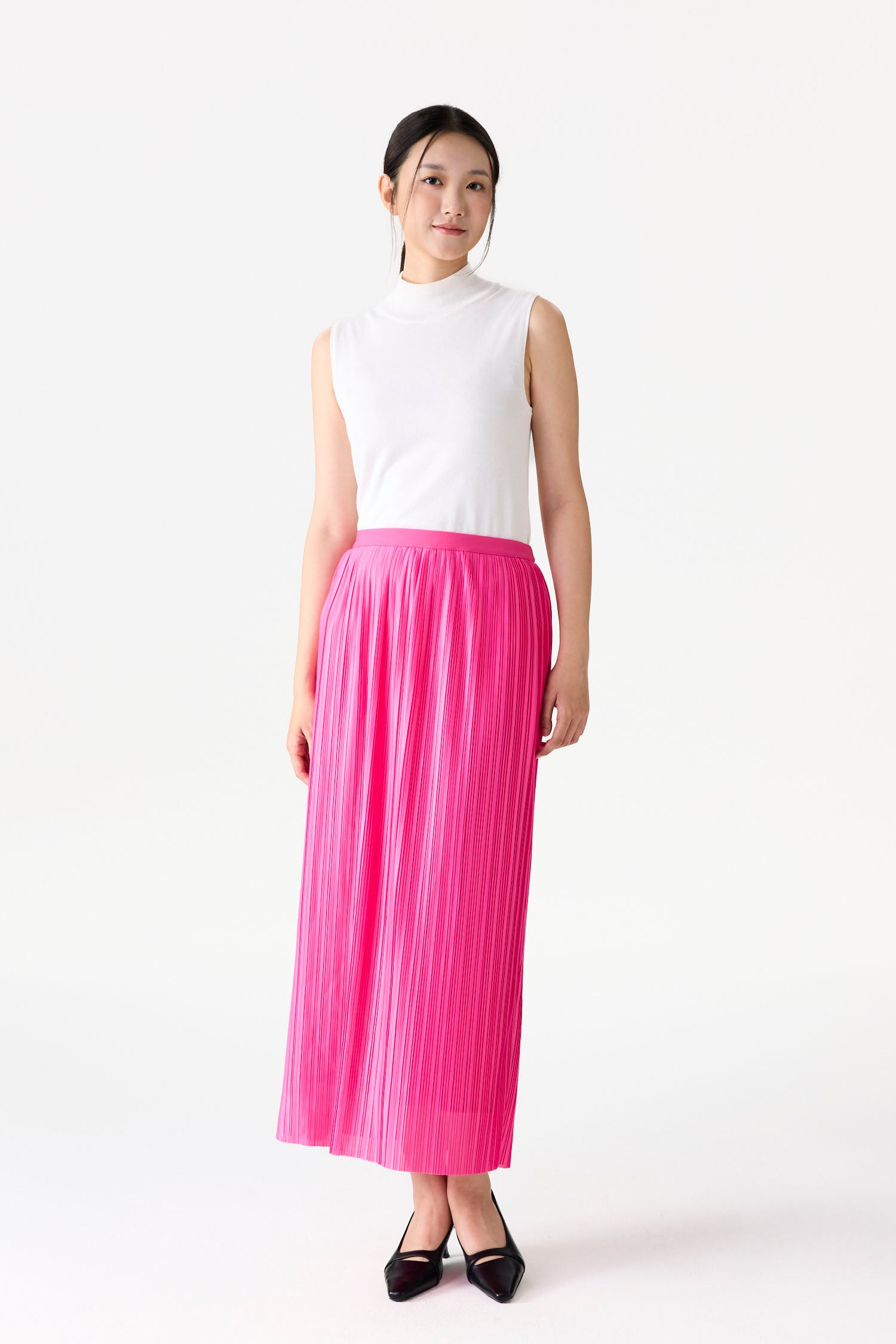Pleated Maxi Skirt