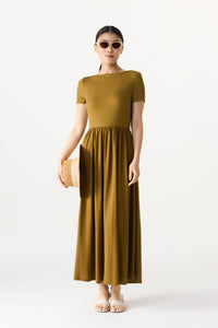 Wide Neck Jersey Dress