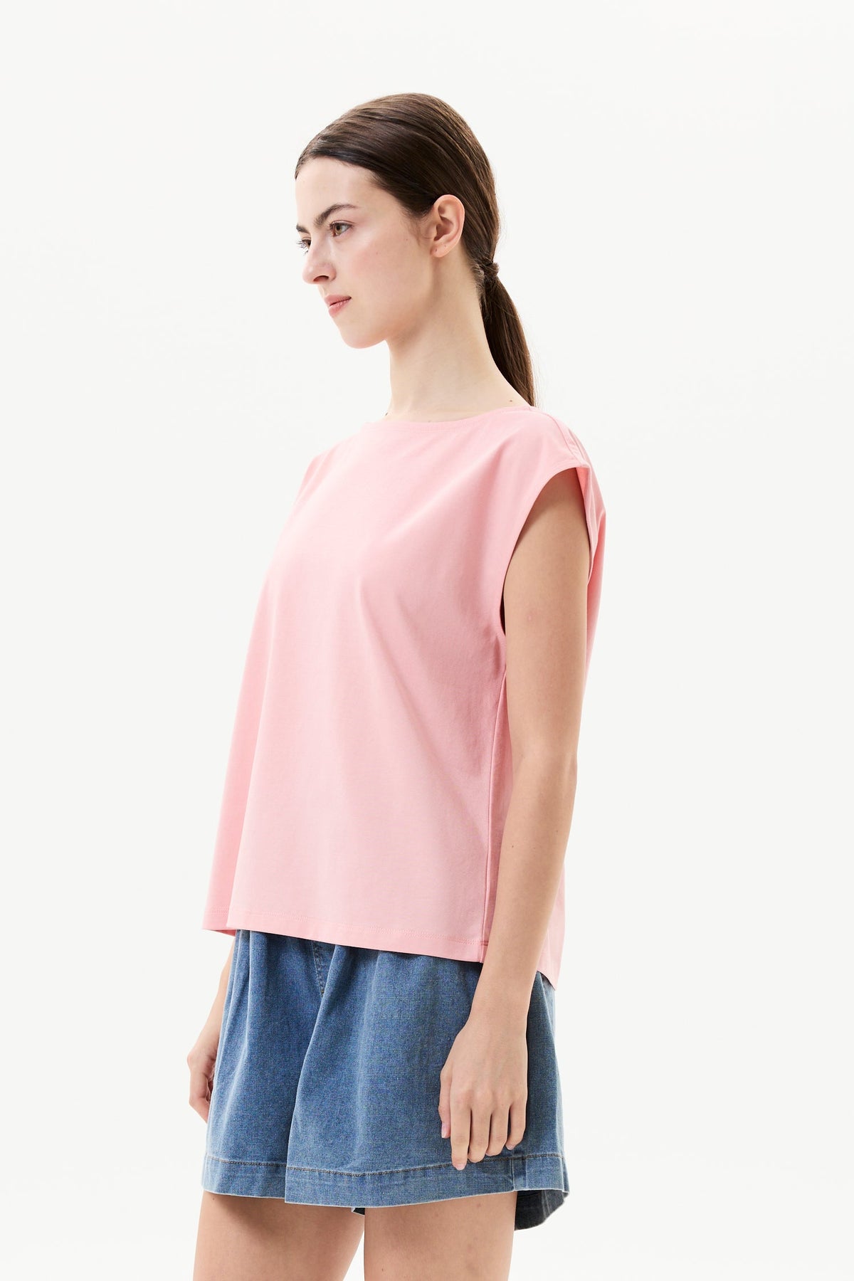 Boxy Sleeveless Jersey Top