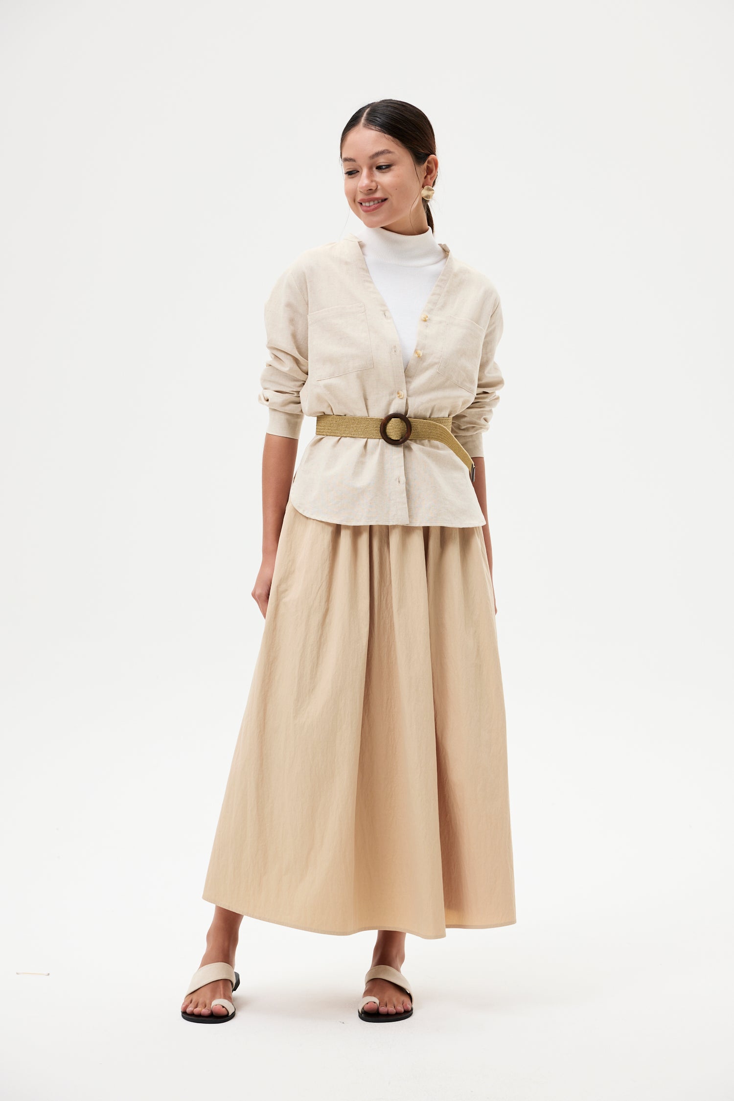 Linen Pocket Blouse