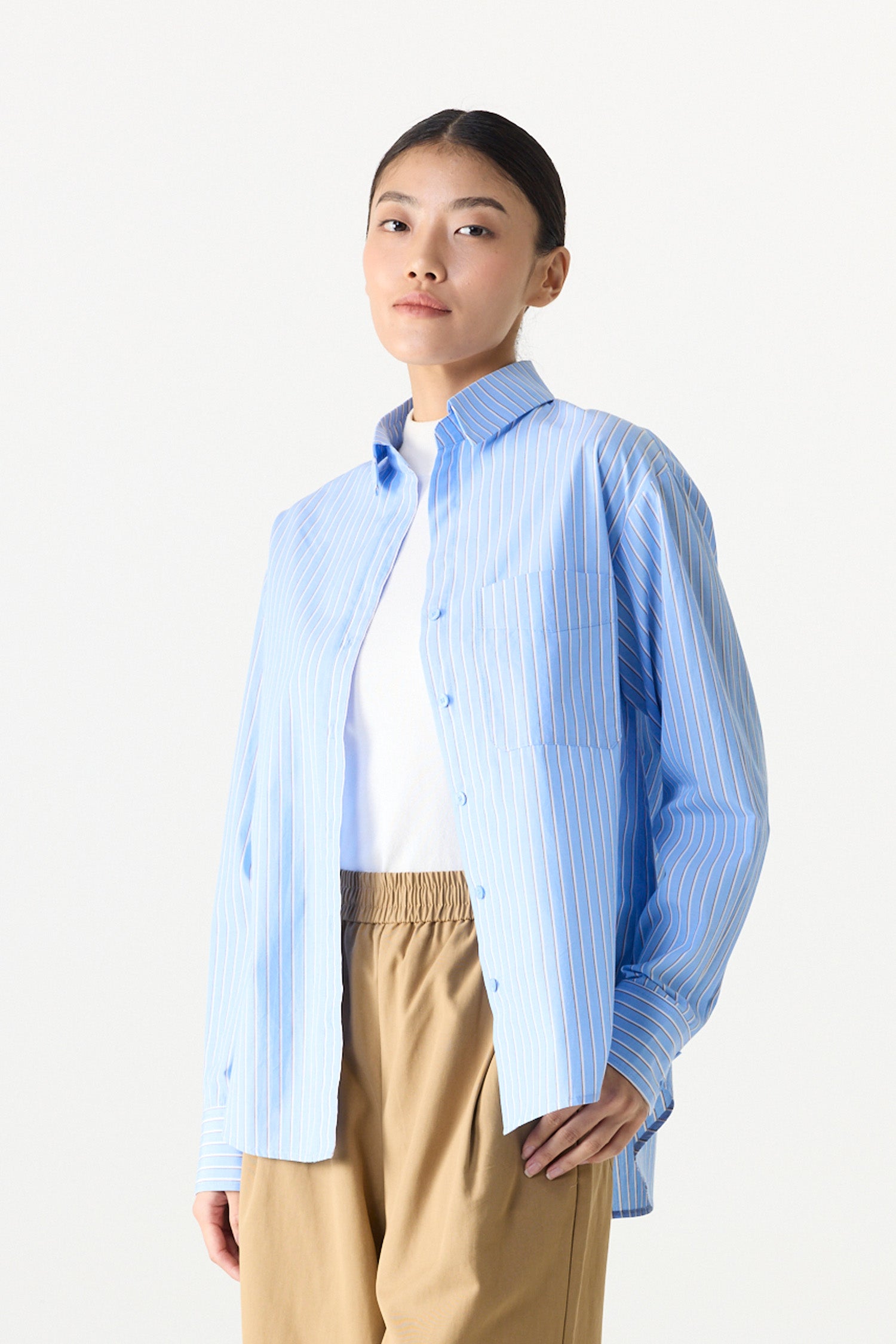 Relaxed Collared Shirt Blouse