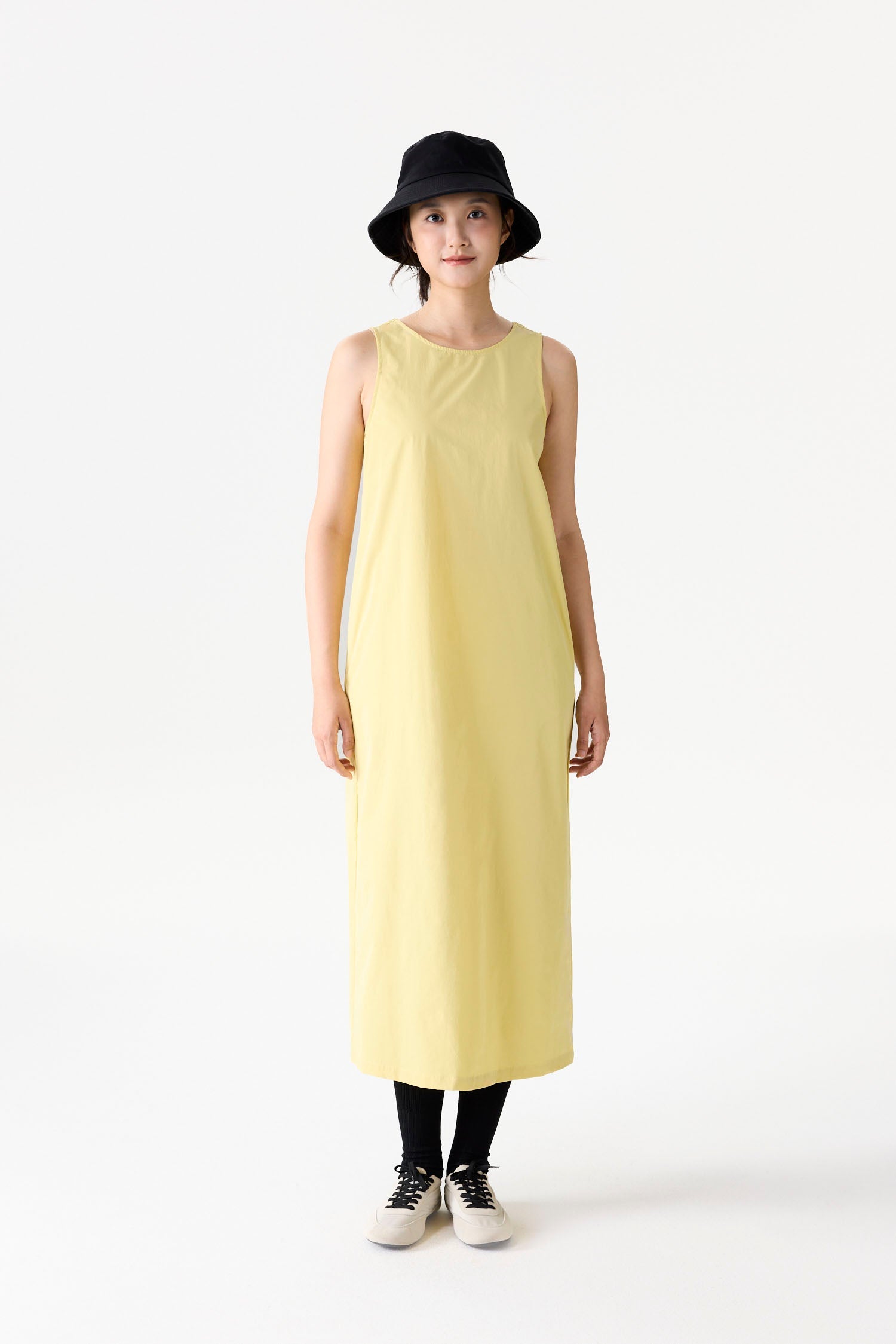 Relaxed Sleeveless Ruched Dress