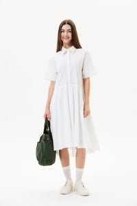 Pleated Shirt Dress
