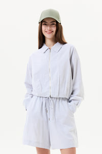 Striped Zip-Up Jacket Top