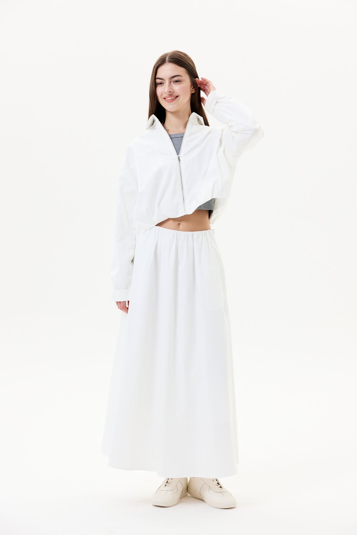 Elasticated A-Line Flare Skirt