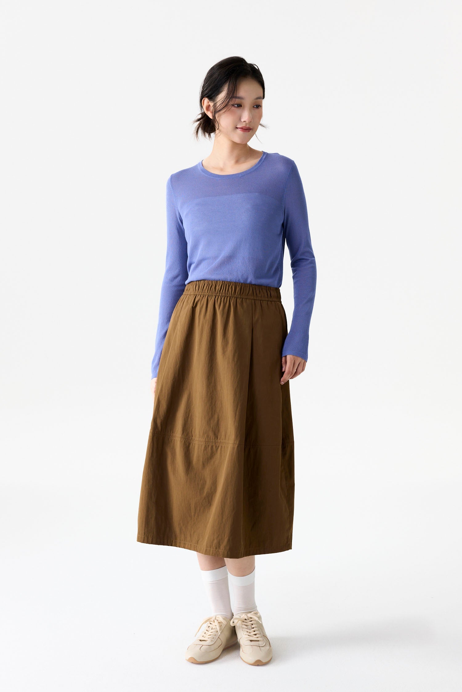 Pleated Midi Skirt