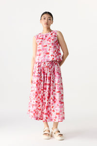 Printed Elasticated A-Line Skirt