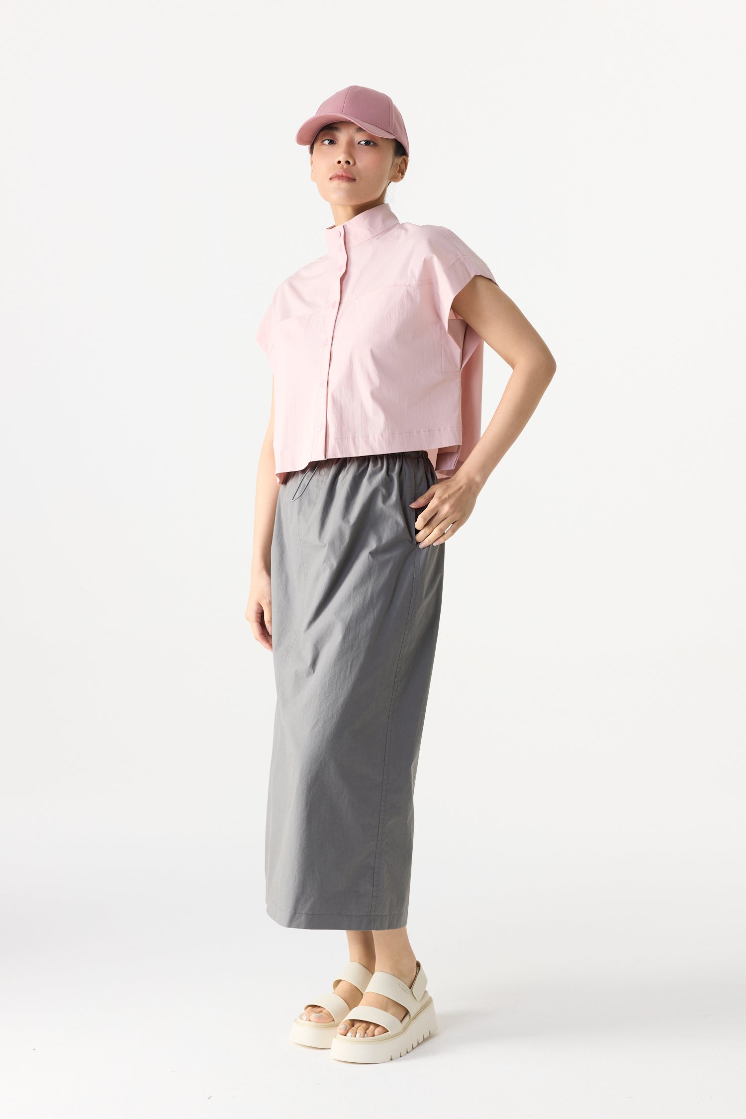 Drawstring Straight Skirt