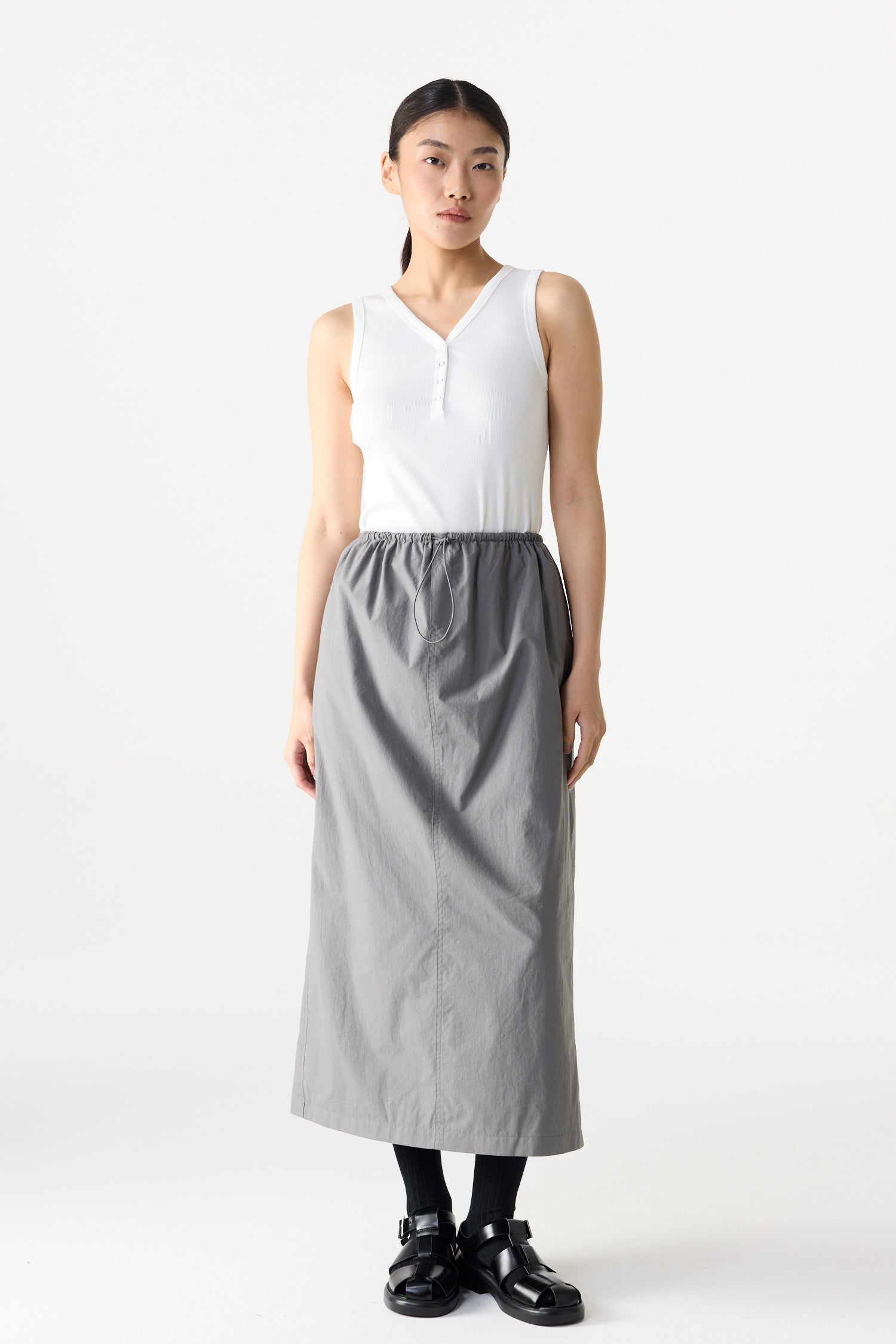 Drawstring Straight Skirt