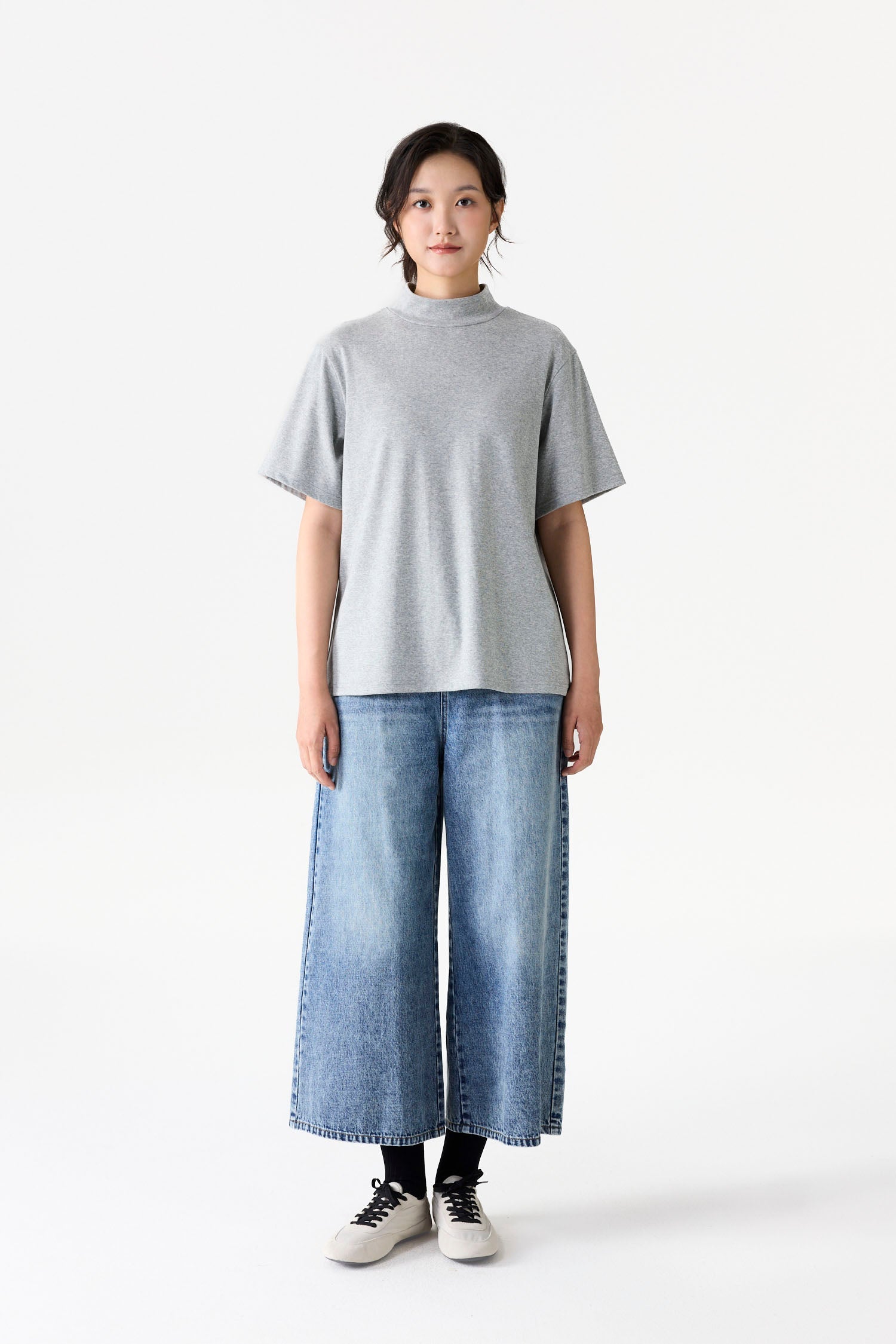 Relaxed High Neck Top