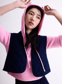 Quilted Denim Puffer Vest