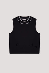 Contrast Knit Tank Top