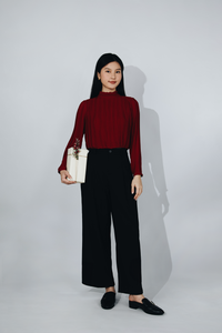 Drapey Pleated Cropped Top