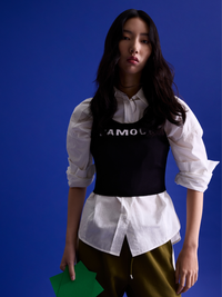 Graphic Tank Knit Top