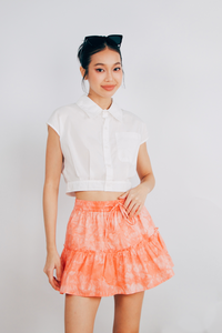 Tie Dye Tiered Mini Skirt