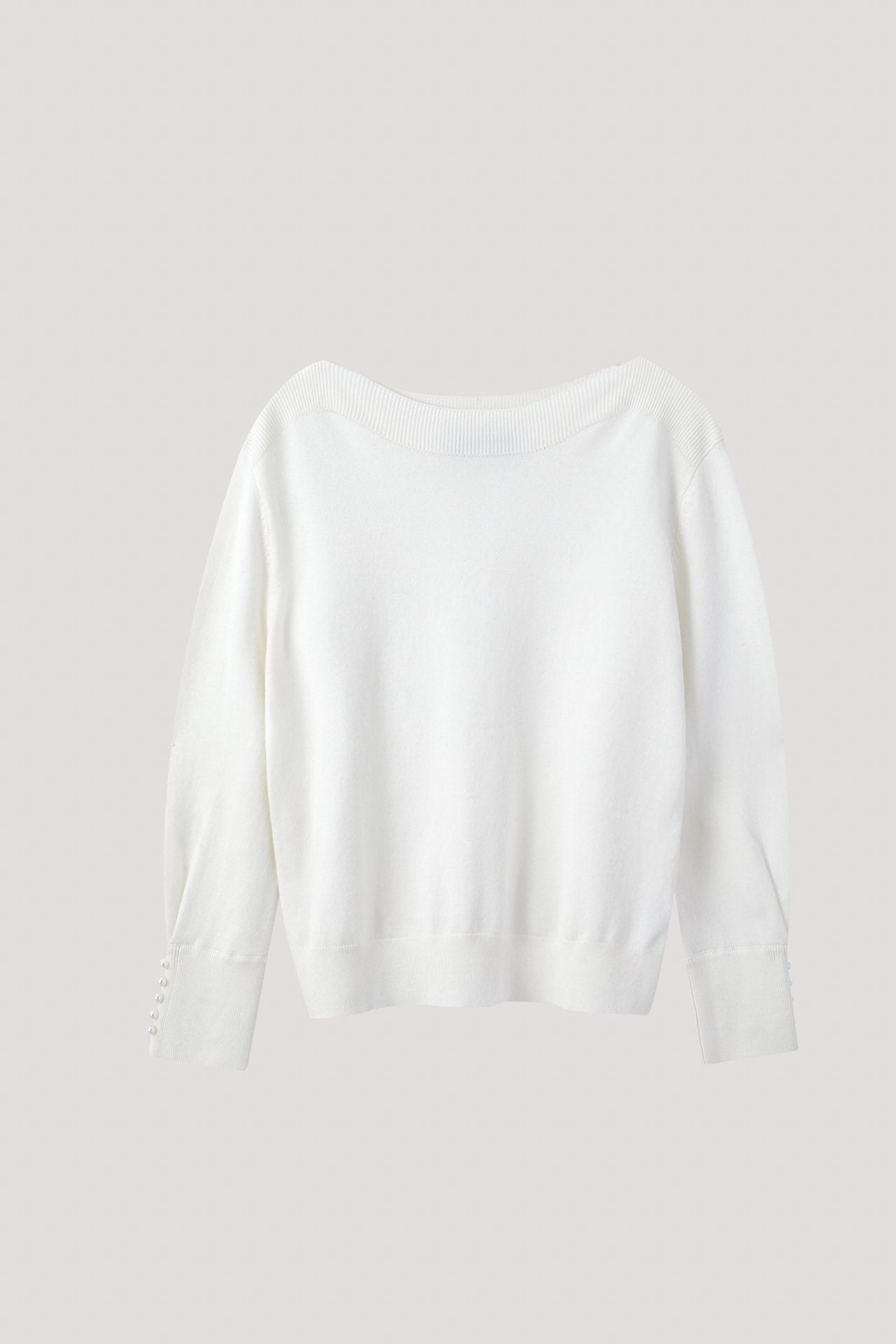 Boat Neck Knit Top