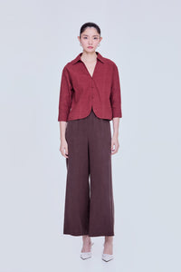 Panelled Long Sleeve Blouse