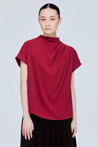 High Cowl Neck Blouse