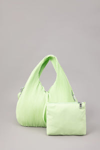 Pleated Hobo Bag