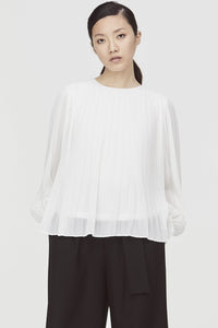 Pleated Chiffon Blouse