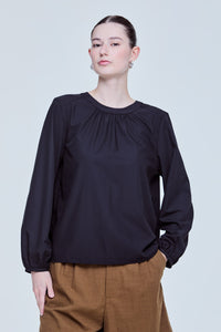 Gathered Long Sleeve Blouse