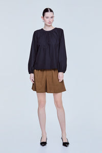 Gathered Long Sleeve Blouse