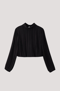 Drapey Pleated Cropped Top