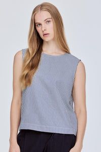 Button Back Stripes Blouse