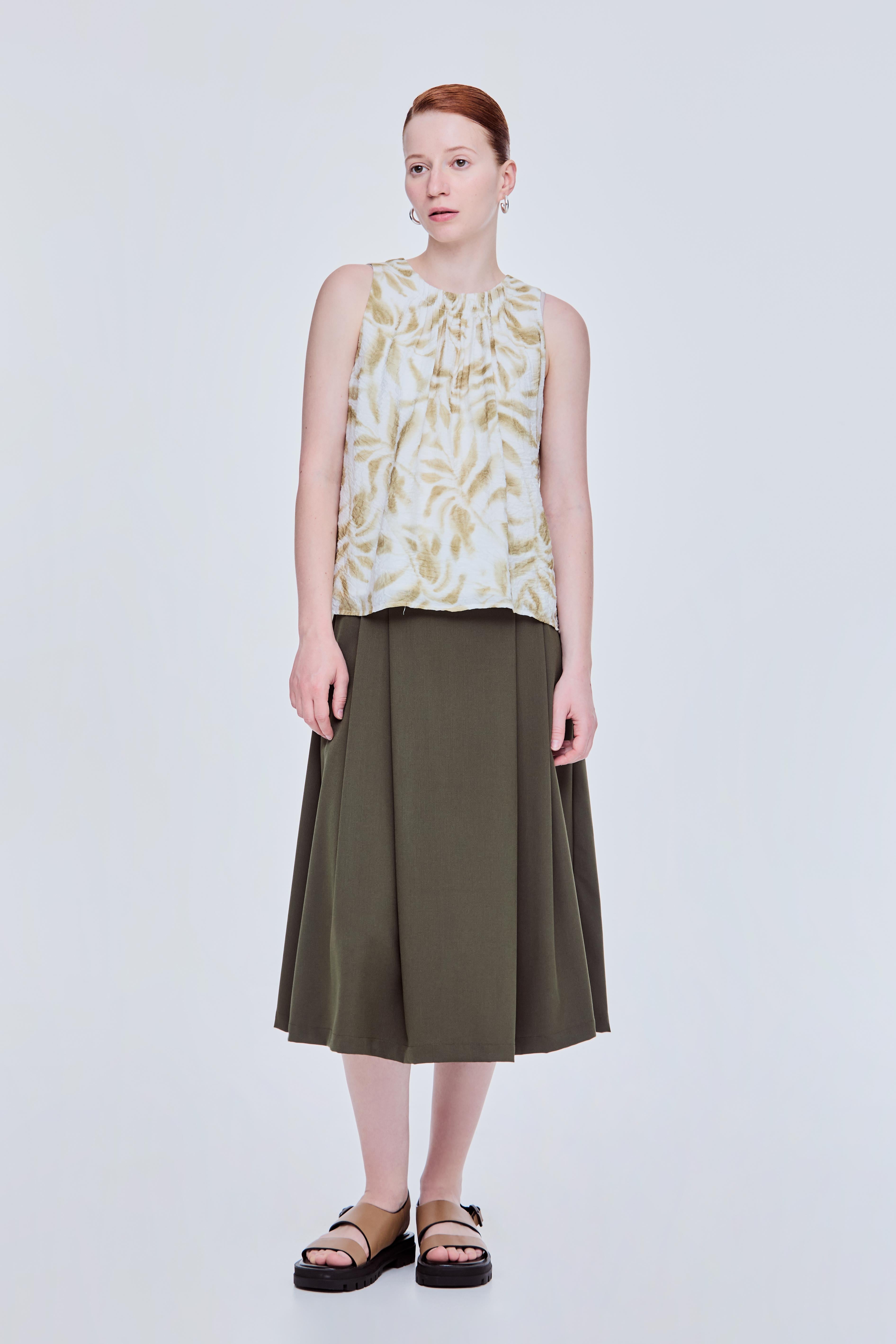 Gathered Foliage Blouse