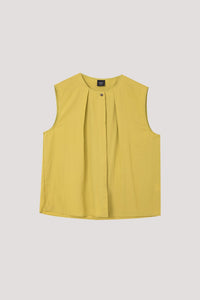 Front Pleat Sleeveless Blouse