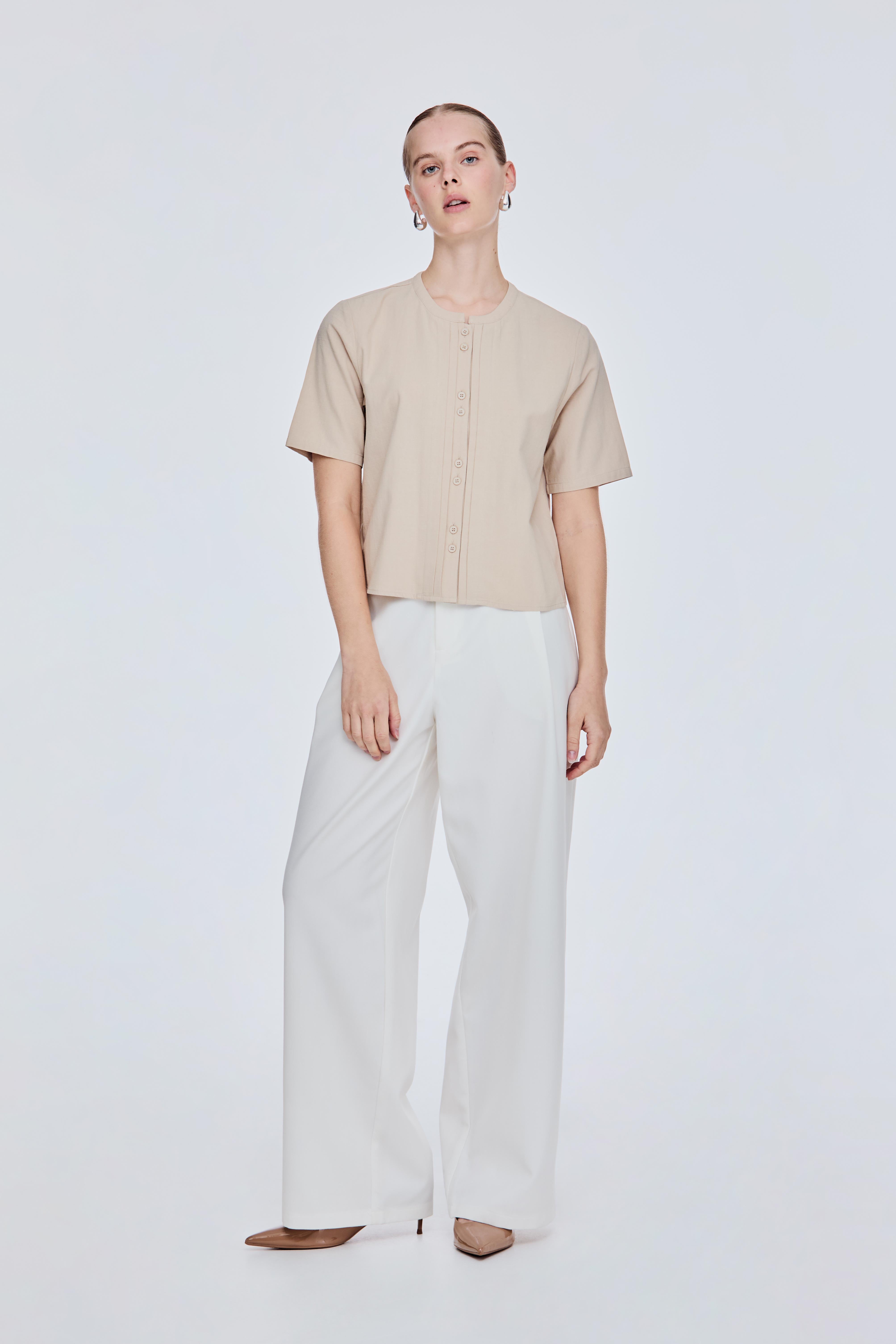 Buttondown Pintuck Blouse