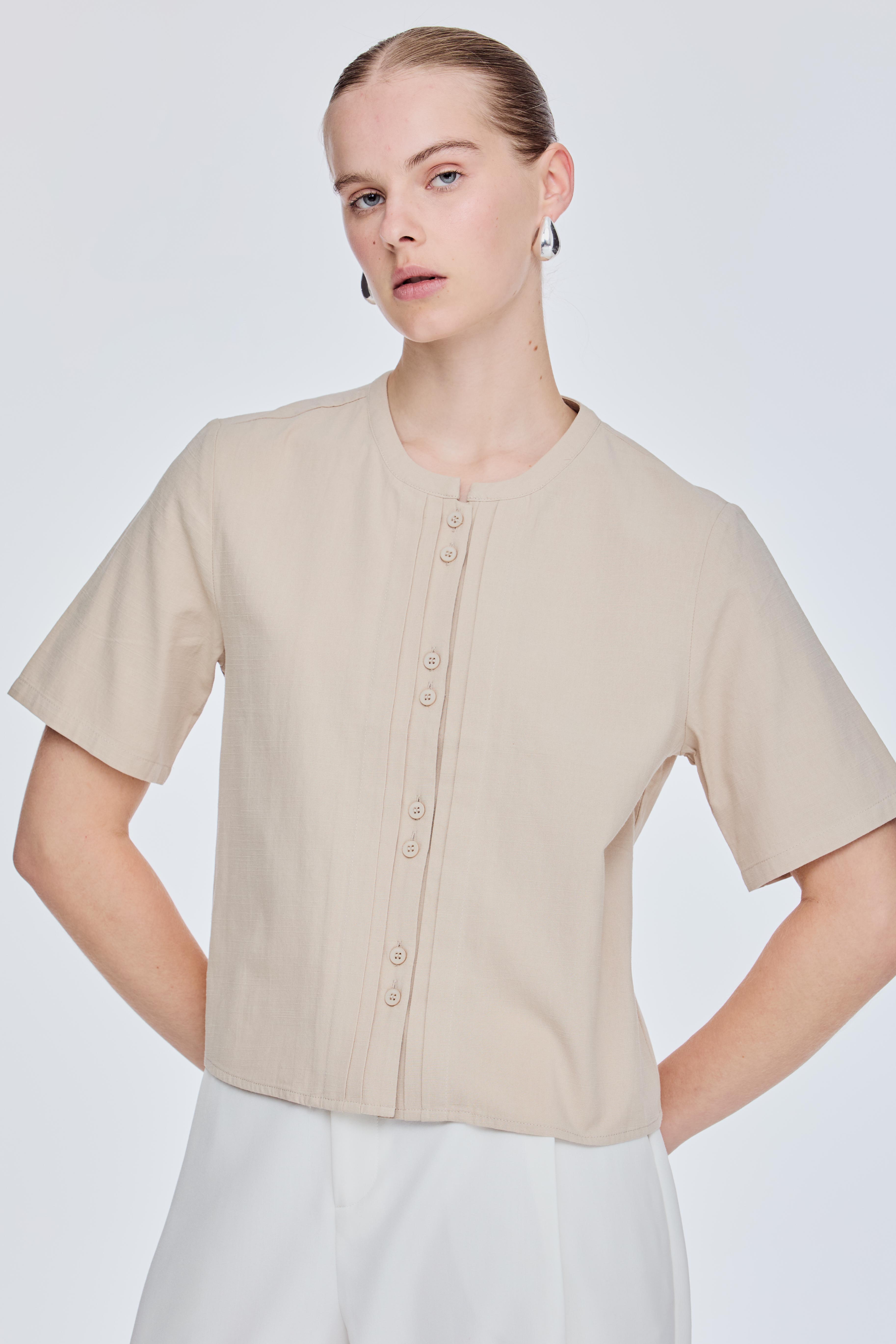 Buttondown Pintuck Blouse
