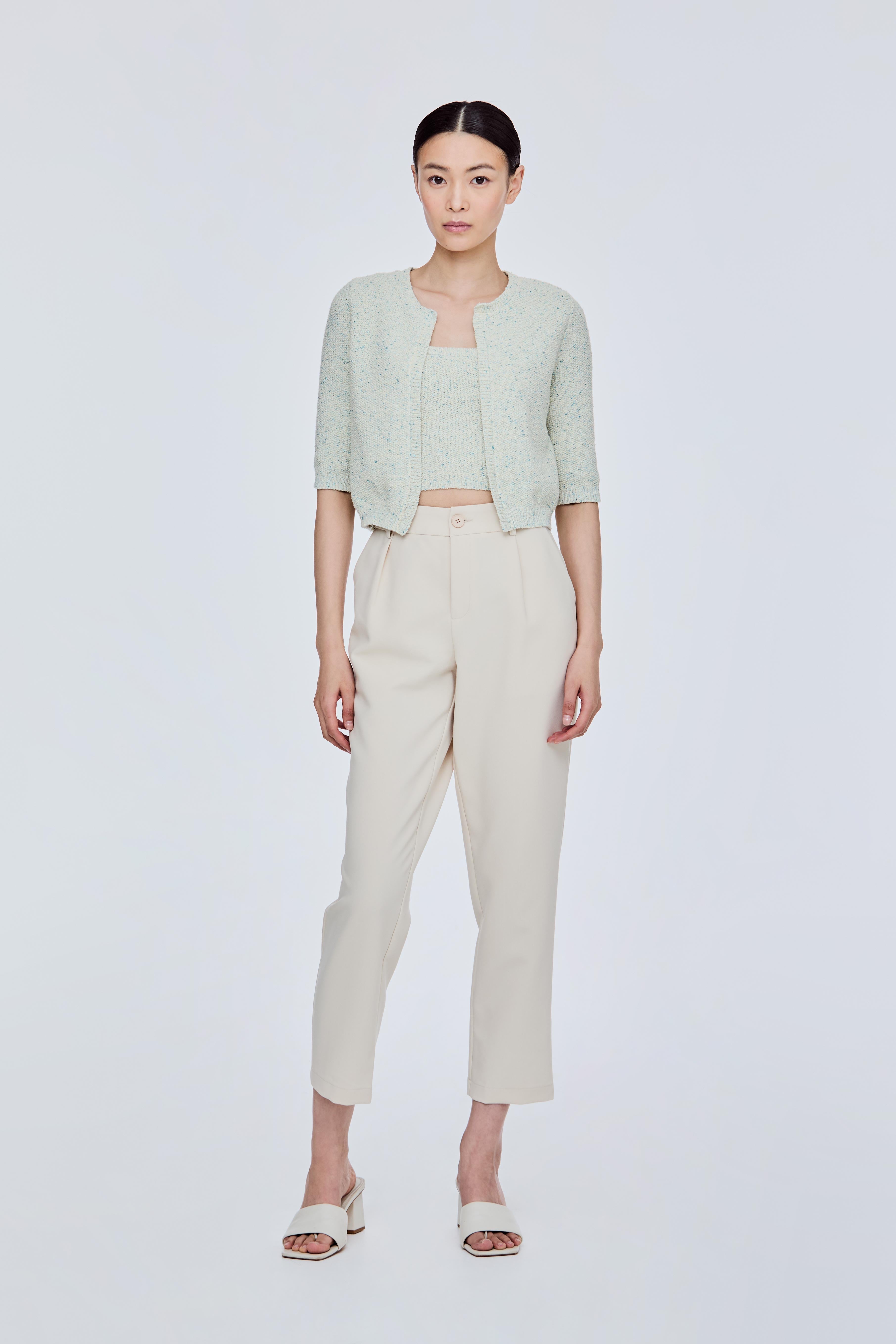 Chenille Short Sleeve Cardigan