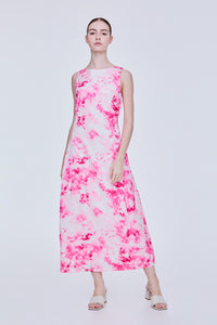 Printed Tie Dye Midaxi Dress