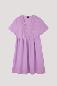 Relaxed Lace Trim Dress