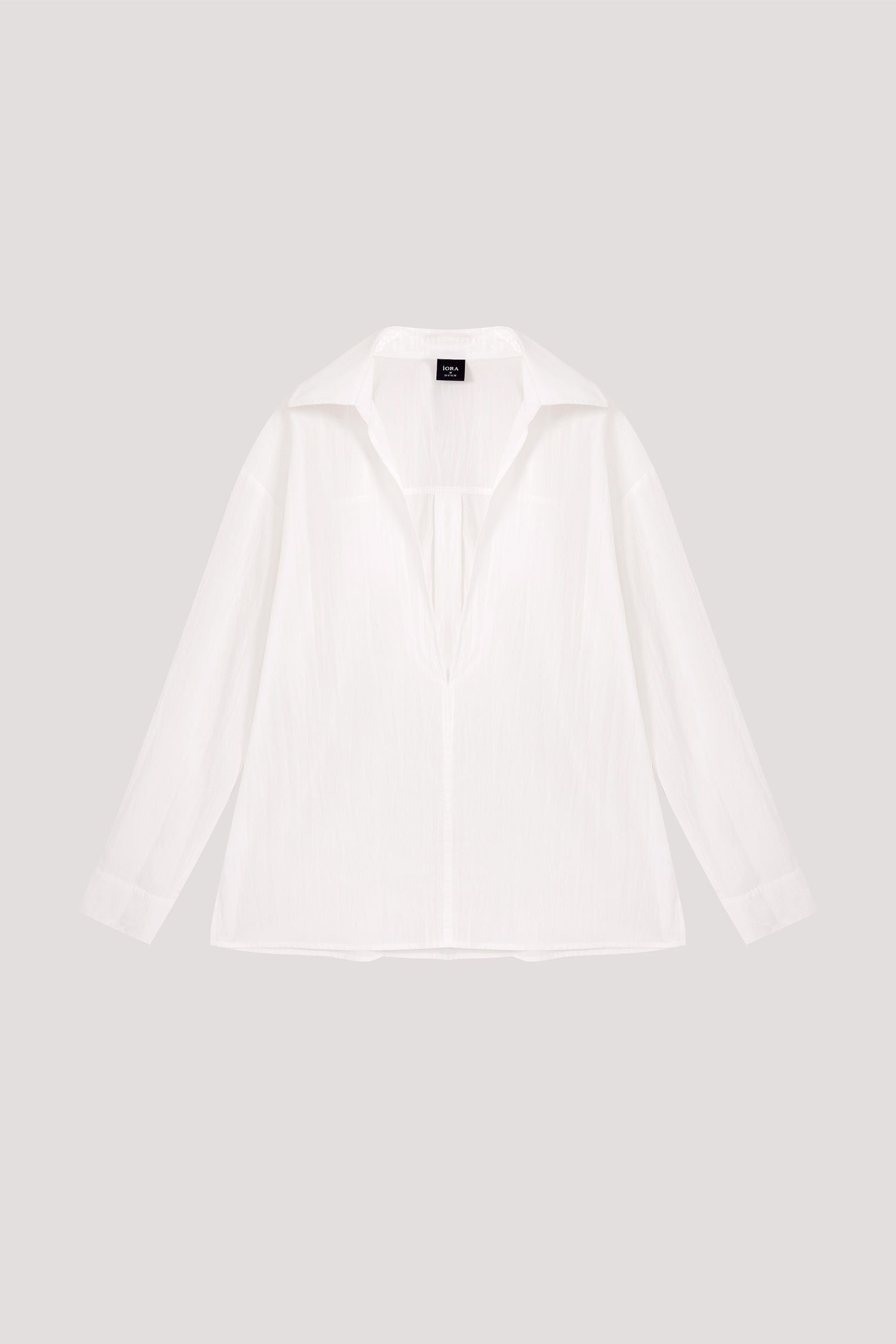 Deep V Neck Collared Shirt