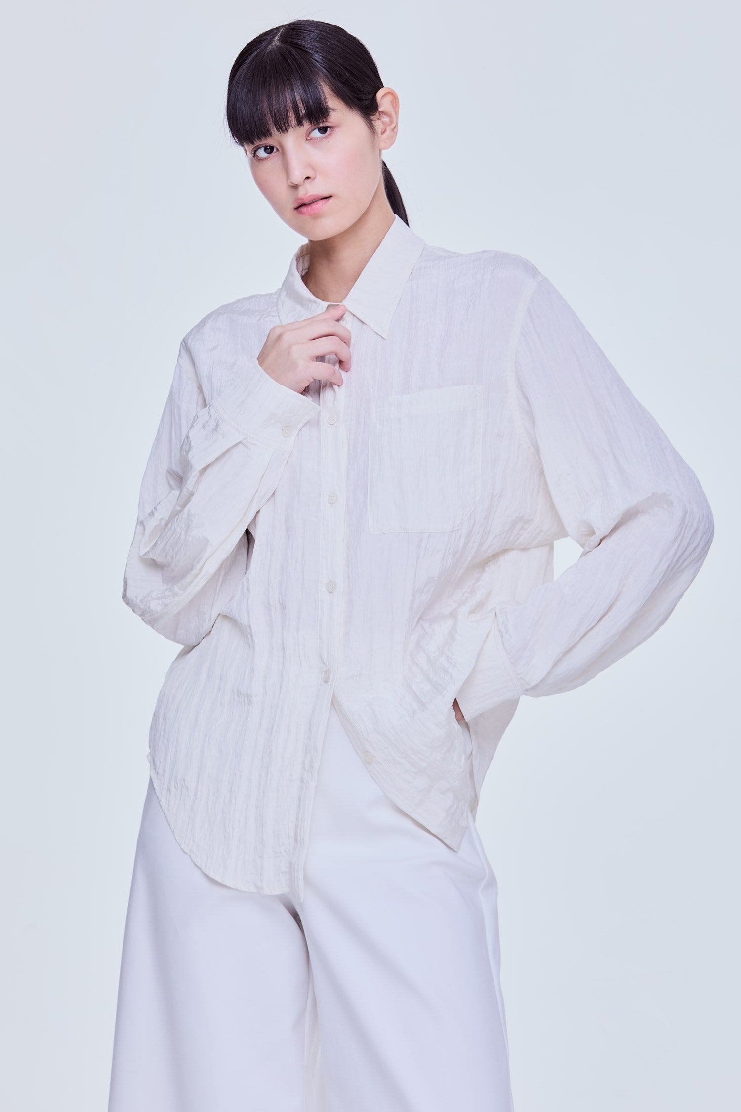 Oversized Crepe Blouse