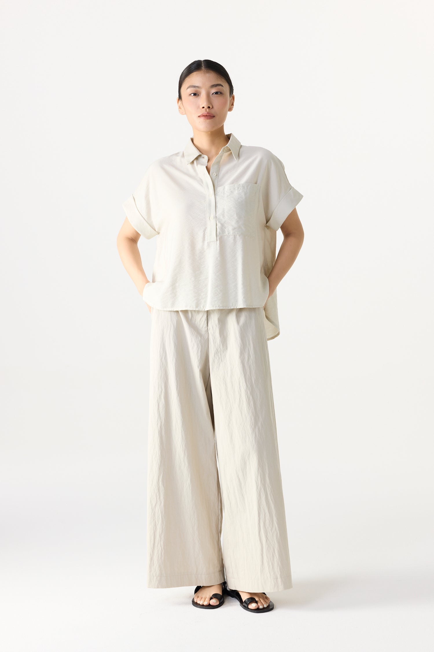 Half Placket Magyar Blouse